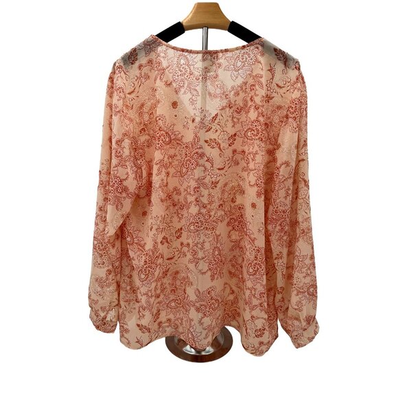 Chicos Peach Floral Boho Tunic - Picture 3 of 3